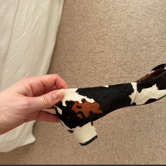 BibiLou pointed toe heeled pony hair buckle flats - Picture 3 of 3